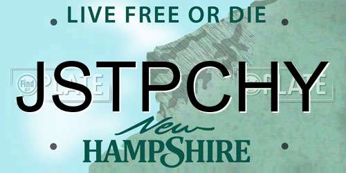 JSTPCHY New Hampshire License Plate