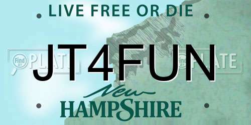 JT4FUN New Hampshire License Plate