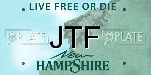 JTF New Hampshire License Plate