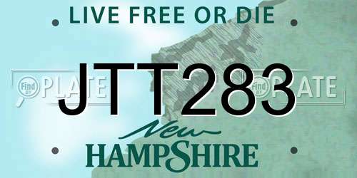 JTT283 New Hampshire License Plate