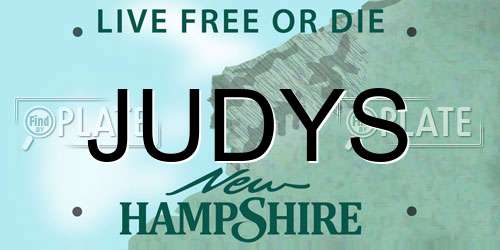 JUDYS New Hampshire License Plate