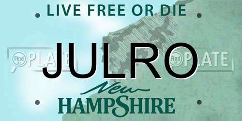 JULRO New Hampshire License Plate