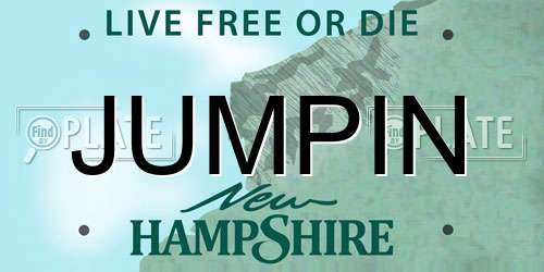 JUMPIN New Hampshire License Plate