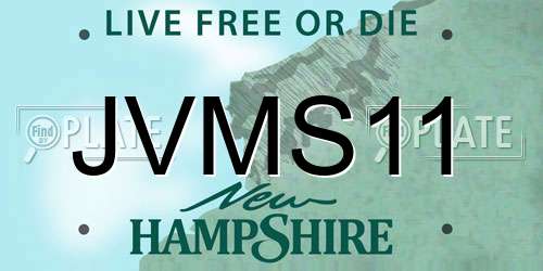 JVMS11 New Hampshire License Plate