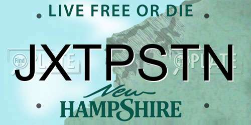 JXTPSTN New Hampshire License Plate