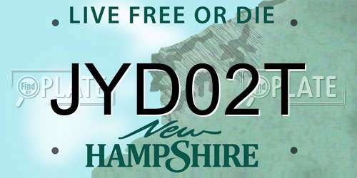 JYD02T New Hampshire License Plate