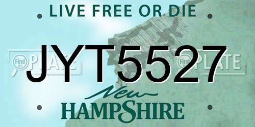 JYT5527 New Hampshire License Plate