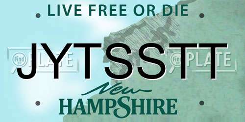 JYTSSTT New Hampshire License Plate