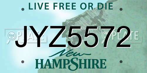 JYZ5572 New Hampshire License Plate