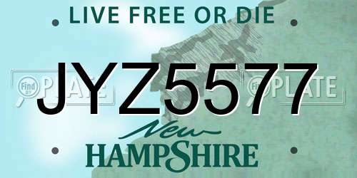 JYZ5577 New Hampshire License Plate