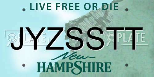 JYZSSTT New Hampshire License Plate