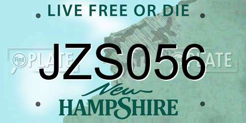 JZS056 New Hampshire License Plate