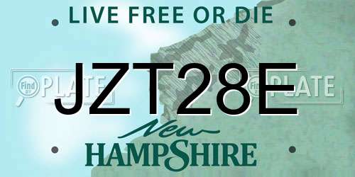 JZT28E New Hampshire License Plate
