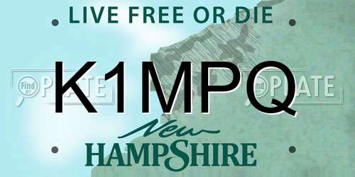 K1MPQ New Hampshire License Plate