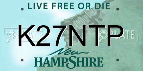 K27NTP New Hampshire License Plate