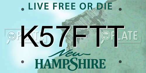 K57FTT New Hampshire License Plate