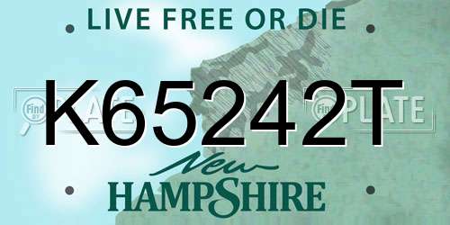 K65242T New Hampshire License Plate