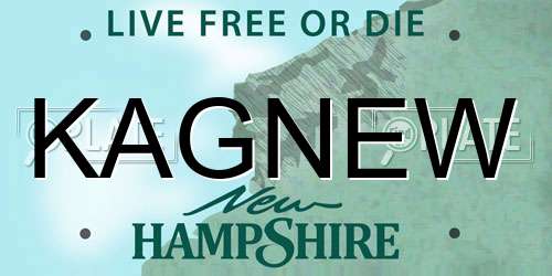 KAGNEW New Hampshire License Plate