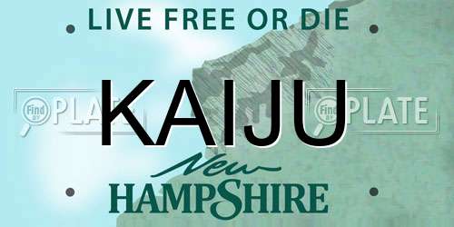 KAIJU New Hampshire License Plate