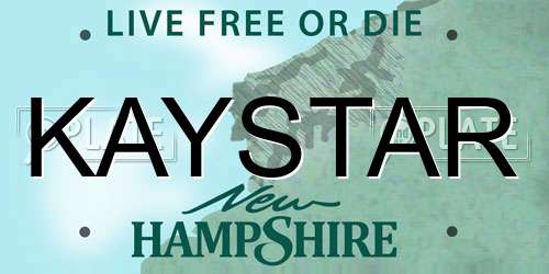 KAYSTAR New Hampshire License Plate