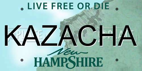 KAZACHA New Hampshire License Plate