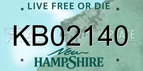 KB02140 New Hampshire License Plate