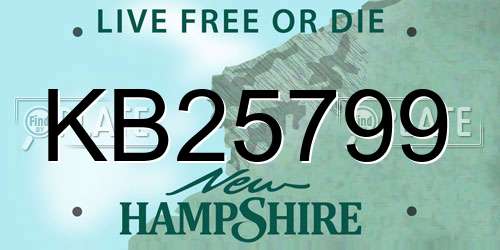 KB25799 New Hampshire License Plate