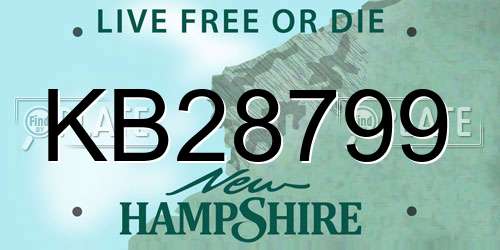 KB28799 New Hampshire License Plate