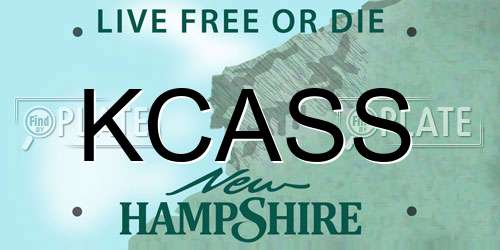 KCASS New Hampshire License Plate