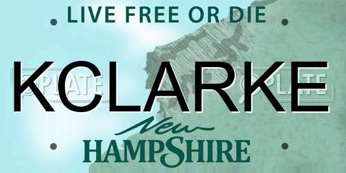 KCLARKE New Hampshire License Plate