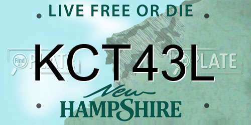KCT43L New Hampshire License Plate