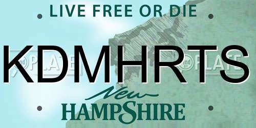 KDMHRTS New Hampshire License Plate