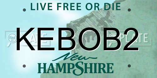KEBOB2 New Hampshire License Plate