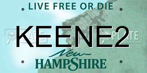 KEENE2 New Hampshire License Plate