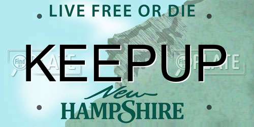 KEEPUP New Hampshire License Plate