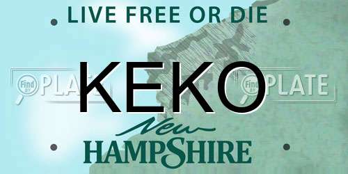 KEKO New Hampshire License Plate