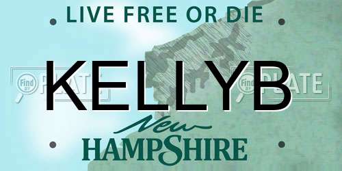 KELLYB New Hampshire License Plate