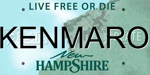 KENMARO New Hampshire License Plate