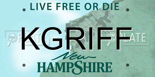 KGRIFF New Hampshire License Plate
