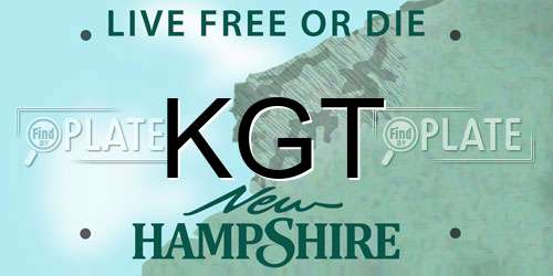 KGT New Hampshire License Plate