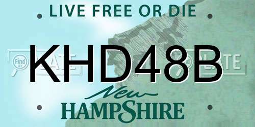 KHD48B New Hampshire License Plate