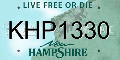 KHP1330 New Hampshire License Plate