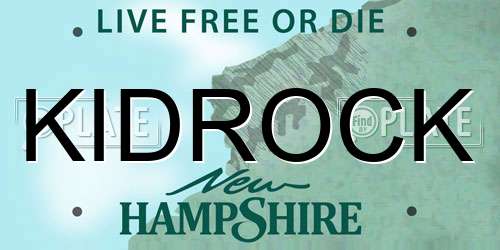 KIDROCK New Hampshire License Plate