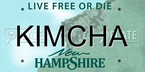 KIMCHA New Hampshire License Plate
