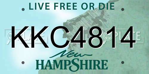 KKC4814 New Hampshire License Plate