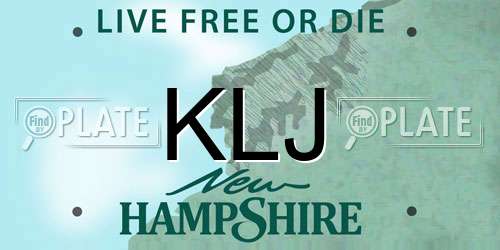 KLJ New Hampshire License Plate