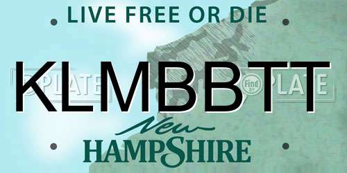 KLMBBTT New Hampshire License Plate
