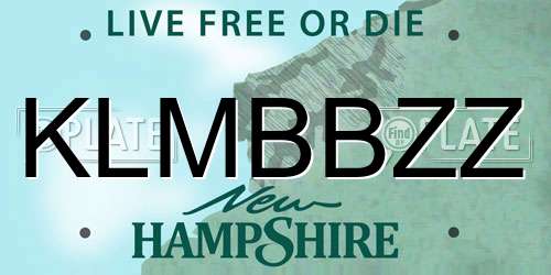 KLMBBZZ New Hampshire License Plate
