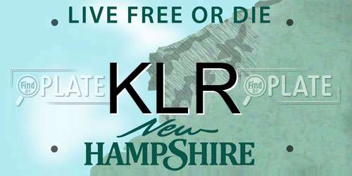 KLR New Hampshire License Plate