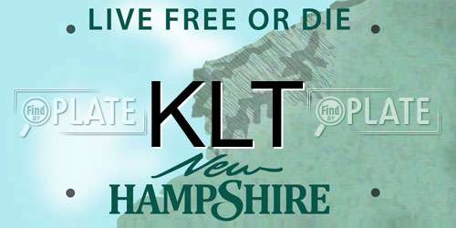KLT New Hampshire License Plate